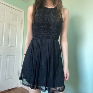 black lace dress